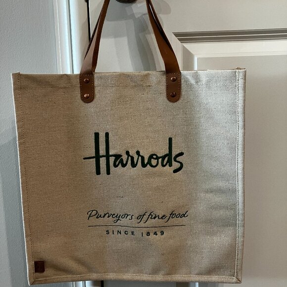 Harrods Handbags - Harrods Jute and Cotton Shopper